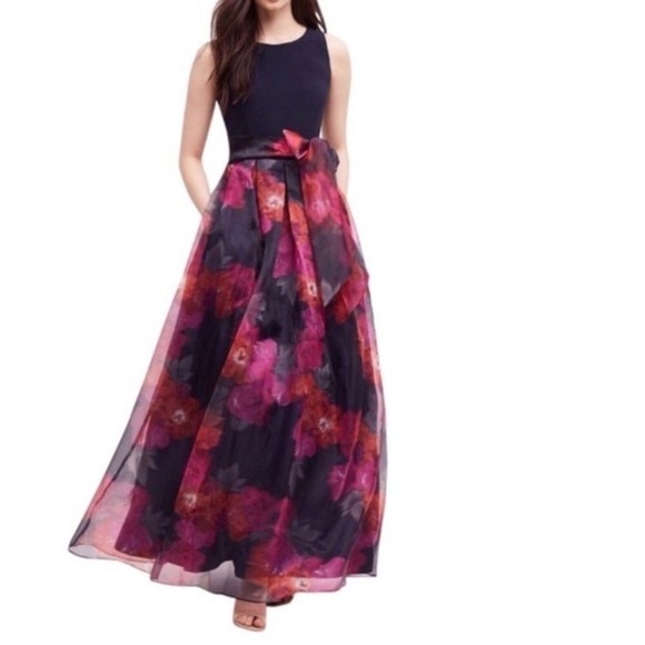 Eliza J Dresses & Skirts - Eliza J Anthro Epanoui Floral Gown Dress maxi formal size 8
